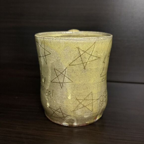 Kurt Anderson Studio Pottery Robot Coffee Mug Cup Penland Gallery “Try Harder” - Picture 2 of 8